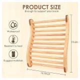 Sauna Backrest Wooden Sauna Accessories  Assembly Required  Non-slip Comfort Sauna Backrest Ergonomic S-shaped Sauna Backrest Relaxes the Back Pine Sauna Backrest Suitable for Sauna Environment