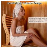 Sauna Backrest Wooden Sauna Accessories  Assembly Required  Non-slip Comfort Sauna Backrest Ergonomic S-shaped Sauna Backrest Relaxes the Back Pine Sauna Backrest Suitable for Sauna Environment