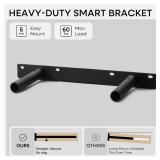 Homeforia White Floating Shelves 16 inch, High End Solid Real Wood 16inch Bathroom Floating Shelf for Wall Mounted, White Wooden 16 Floating Shelves, Heavy Duty Bracket, 16 X 6.5 X 1.75 inch, Set of 2