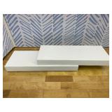 Homeforia White Floating Shelves 16 inch, High End Solid Real Wood 16inch Bathroom Floating Shelf for Wall Mounted, White Wooden 16 Floating Shelves, Heavy Duty Bracket, 16 X 6.5 X 1.75 inch, Set of 2