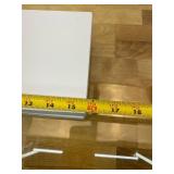 Homeforia White Floating Shelves 16 inch, High End Solid Real Wood 16inch Bathroom Floating Shelf for Wall Mounted, White Wooden 16 Floating Shelves, Heavy Duty Bracket, 16 X 6.5 X 1.75 inch, Set of 2