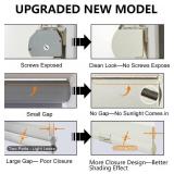 Persilux Custom Size Cordless Zebra Blinds for Windows with Jacquard Pattern Insulated Roller Shades Light Filtering Sheer Window Shades for Home, Office and Door Cream