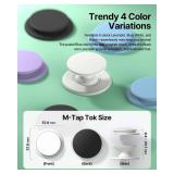 Sinjimoru for MagSafe Phone Grip, Plastic Magnetic Finger Grip for iPhone 17/16/15/14/13, Comfortable One-Touch Holding, M-Tap Tok White