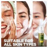 DERMALOGY by NEOGENLAB NEOGEN Real Fresh Foam Cleanser, Green Tea 5.6 Fl Oz (160g) - Soothing & Hydrating Gentle Cleansing Foam with Real Green Tea Extract, Clean Beauty - Korean Skin Care