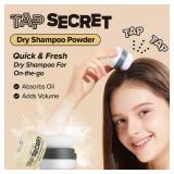 I DEW CARE Tap Secret Dry Shampoo Powder with Biotin - Tap Secret Original | Strengthening & Volumizing, Refillable, Travel size, Non-aerosol, Brunette, Korean Ginseng, Stocking Stuffers, 0.24 Oz