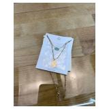 OZEL JEWELRY & GIFT Layered Gold Necklaces for Women - Crystal Colorful Delicate Cutting Pendant Necklace - 18K Gold Plated - Birthday Gifts (Made in Korea)