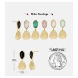 OZEL   Crystal Earrings for Women Dangle   14K Gold Plated Lightweight Daily Fashion Earrings