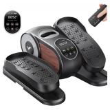 MERACH Under Desk Elliptical Machine, Leg Exerciser While Sitting for Seniors with Remote Control & 12-Speeds, Quiet Portable Electric Seated Pedal Exerciser Machine for Home Office