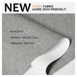 Persilux Blackout Roller Shades for Window Blinds,Cordless,Linen Fabric,Thermal Insulated Fabric UV Protection Shades for Home,Office,Bedroom,Door,Blackout-Grey,35" W X 72" H
