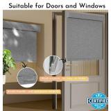 Persilux Blackout Roller Shades for Window Blinds,Cordless,Linen Fabric,Thermal Insulated Fabric UV Protection Shades for Home,Office,Bedroom,Door,Blackout-Grey,35" W X 72" H