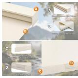 Persilux Free-Stop Cordless Roller Shades for Windows Light Filtering Shades, 5% Openness Solar Screen Semi Sheer Roller Blinds UV Protection for Office and Home. Easy to Install 34.5"W x 72"H, Beige