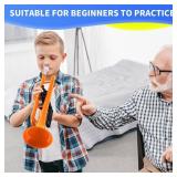 Professional Plastic Bb Trumpet Student Trumpet Set for Student Beginner With 7C Mouthpiece and 3C Mouthpiece Bb Trumpet Instrument Orange, PM160
