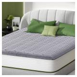 Premium Foam Twin Mattress Topper,Firm Mattress Topper for Back Pain,Provide Lasting Support,Thicken Bed Topper,Premium Gray(75 39Inches)