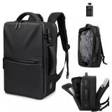Zurligi Vacuum Backpack for Travel with Pump, 30-70L Expandable Vacuum Seal Compression Backpack, Casual Daypack, TSA-Lock(Vacuum Carry-On, Black)