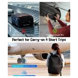 Zurligi Vacuum Backpack for Travel with Pump, 30-70L Expandable Vacuum Seal Compression Backpack, Casual Daypack, TSA-Lock(Vacuum Carry-On, Black)