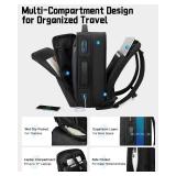 Zurligi Vacuum Backpack for Travel with Pump, 30-70L Expandable Vacuum Seal Compression Backpack, Casual Daypack, TSA-Lock(Vacuum Carry-On, Black)