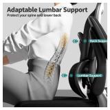 Retails for $120! TRALT Office Chair - Ergonomic Desk Chair with Adjustable Lumbar Support, Mesh Computer Chair, Executive Chairs for Home Office Comfortable Lumbar Support (Black)