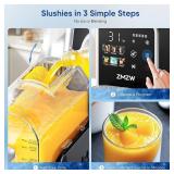 Retails for $160! Slushie Machine, 88 oz. Frozen Drink Maker, No Ice Needed Slushy Machine for Home with 6 Presets, Adjustable Slush Thickness, LED Display, Perfect for Frozen Margaritas, Cocktails, S