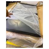 Retails for $150! 55x30 Inch Black Bathroom Mirror for Wall, Thick Metal Framed Rectangle Mirrors for Over Sink, Bedroom, Living Room, Entryway, Anti-Rust, HD Tempered Glass