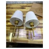 NIORSUN Battery Operated Wall Sconce Set of 2,Gold Rechargeable Wall Lights with 5200mAh Dimmable Bulbs and Remote,10 Colors Wireless Wall Lamps for Bedroom Living Room Hallway Decor