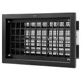 Automatic Crawl Space Vent 8x16 Inch, Auto Open/Close Foundation Vent Cover for Freeze Protection & Energy Saving | Easy Install Crawlspace Vents Replacement (Black, 1 Pack)