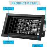 Automatic Crawl Space Vent 8x16 Inch, Auto Open/Close Foundation Vent Cover for Freeze Protection & Energy Saving | Easy Install Crawlspace Vents Replacement (Black, 1 Pack)