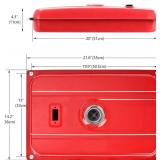 5 Gallon Generator Gas Fuel Tank with Filter Gauge Cap Universal Fit Compatible with EC2500 (5 Gallon, Yellow)