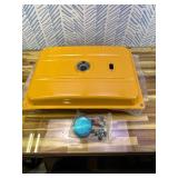 5 Gallon Generator Gas Fuel Tank with Filter Gauge Cap Universal Fit Compatible with EC2500 (5 Gallon, Yellow)