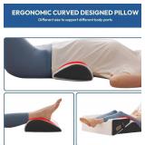 6PCS Wedge Pillow Set for After Surgery, Bed Wedge Pillow Post Surgery, Bed Pillows for Sitting Up, Sleeping, Acid Relux, Memory Foam Back Pillow, Beds Wedges & Body Positioners, White/Grey