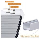 Persilux Custom Size Cellular Shades Cordless Blackout Roller Shades Bottom up Pleated Window Blinds Thermal Insulated Honeycomb Blinds for Windows, Home and Office Dark Grey