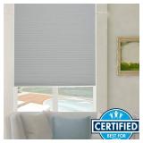 Persilux Custom Size Cellular Shades Cordless Blackout Roller Shades Bottom up Pleated Window Blinds Thermal Insulated Honeycomb Blinds for Windows, Home and Office Dark Grey
