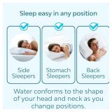 Mediflow Fiber: The First & Original Water Pillow, clinically Proven to Reduce Neck Pain & Improve Sleep. Therapeutic, Ideal for People Looking for Proper Neck Support