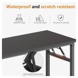 Retails for $117! DlandHome 47 inches Folding Table Computer Desk Portable Activity Conference Table Home Office Desk, Fully Assembled Black DND-ND5-120BB