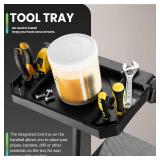 XinSunho 4 Step Ladder, Foldable Handrail & Tool Tray Stool Ladders with Anti-Slip Wide Pedal, 660 lbs Sturdy Steel Ladder for Home Kitchen and Outdoor