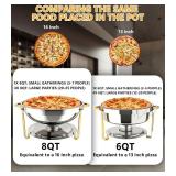 Retails for $230! Beviliu 8QT Chafing Dishes for Buffet 4 Pack, Ultra-Large Capacity Warming Trays for Large Gatherings, 8QT Food Warmers for Parties Buffet, Catering Supplies Buffet Display Chafing D