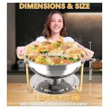 Retails for $230! Beviliu 8QT Chafing Dishes for Buffet 4 Pack, Ultra-Large Capacity Warming Trays for Large Gatherings, 8QT Food Warmers for Parties Buffet, Catering Supplies Buffet Display Chafing D