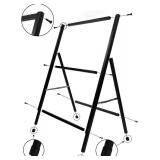 Single Sided Sidewalk Sign 24 x36 inch - Heavy Duty L-Frame Metal Poster Stand with Slide-in Design - Angled Outdoor Floor Display Holder for Store & Lobby (Frame Only) (Black-1PACK Single Sided)