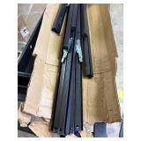 Single Sided Sidewalk Sign 24 x36 inch - Heavy Duty L-Frame Metal Poster Stand with Slide-in Design - Angled Outdoor Floor Display Holder for Store & Lobby (Frame Only) (Black-1PACK Single Sided)