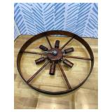 Farmhouse Round Semi Flush Mount Ceiling Light Red Rust Finish Dining Room Lighting Fixture Vintage Metal Ceiling Chandelier for Kitchen Bedroom 6 Light E12  18 Inches (6 Light)