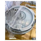 Drive Medical 11148-1 Folding Steel Bedside Commode Chair, Portable Toilet, Supports Individuals Weighing Up To 350 Lbs, with 7.5 Qt. Bucket and 13.5 Inch Seat, Grey