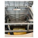 Suncast Garden Hose Hideaway Storage Reel Box, Cyberspace Grey   Resin Outdoor Container, Holds up to 100 Feet of 5/8 Inch Standard Vinyl Water Line   No Assembly Required