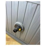 Suncast Garden Hose Hideaway Storage Reel Box, Cyberspace Grey   Resin Outdoor Container, Holds up to 100 Feet of 5/8 Inch Standard Vinyl Water Line   No Assembly Required