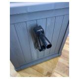 Suncast Garden Hose Hideaway Storage Reel Box, Cyberspace Grey   Resin Outdoor Container, Holds up to 100 Feet of 5/8 Inch Standard Vinyl Water Line   No Assembly Required