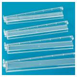 DNB Mahjong Rack Pusher Set - 4 Transparent Acrylic Mahjong Rack with Built in Pushers Set - Clear