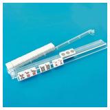 DNB Mahjong Rack Pusher Set - 4 Transparent Acrylic Mahjong Rack with Built in Pushers Set - Clear