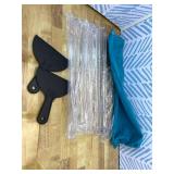 DNB Mahjong Rack Pusher Set - 4 Transparent Acrylic Mahjong Rack with Built in Pushers Set - Clear