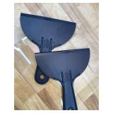 DNB Mahjong Rack Pusher Set - 4 Transparent Acrylic Mahjong Rack with Built in Pushers Set - Clear