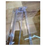 DNB Mahjong Rack Pusher Set - 4 Transparent Acrylic Mahjong Rack with Built in Pushers Set - Clear