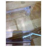DNB Mahjong Rack Pusher Set - 4 Transparent Acrylic Mahjong Rack with Built in Pushers Set - Clear