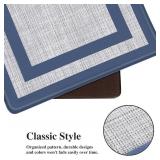 Mattitude Kitchen Mats Set of 2,Cushioned Anti-Fatigue Non-Skid Rug Sets Ergonomic Comfort Standing Mat for Kitchen, Floor, Office, Sink, Laundry, Blue and Gray